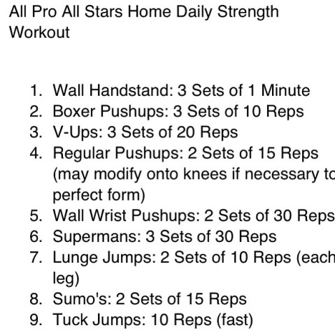 All Pro Daily Strength Workout